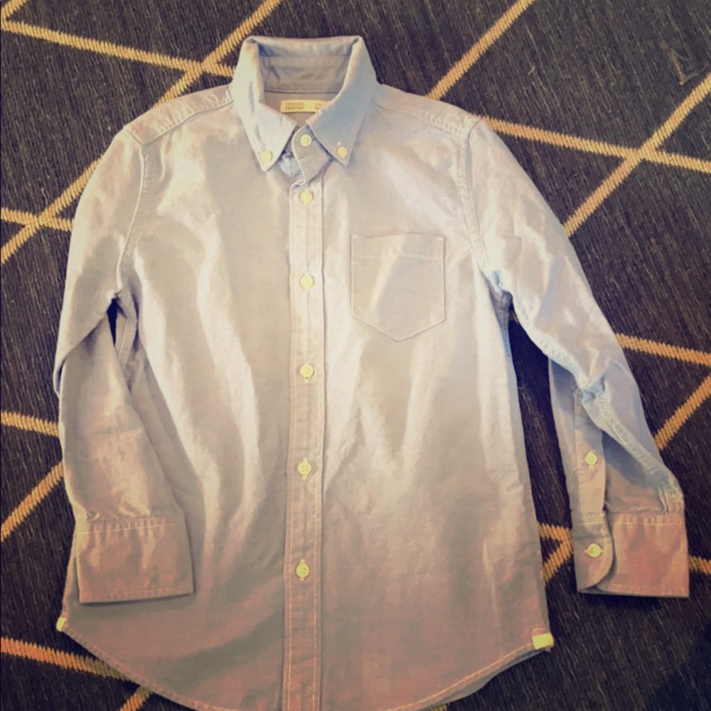 Crew cuts blue Oxford button down size 6/7